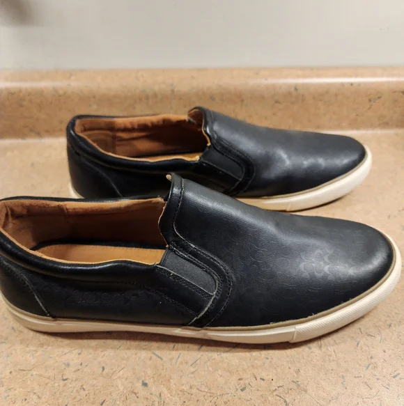 COACH New York Men’s Leather Slip-On Sneaker Size 12D - Picture 2 of 8